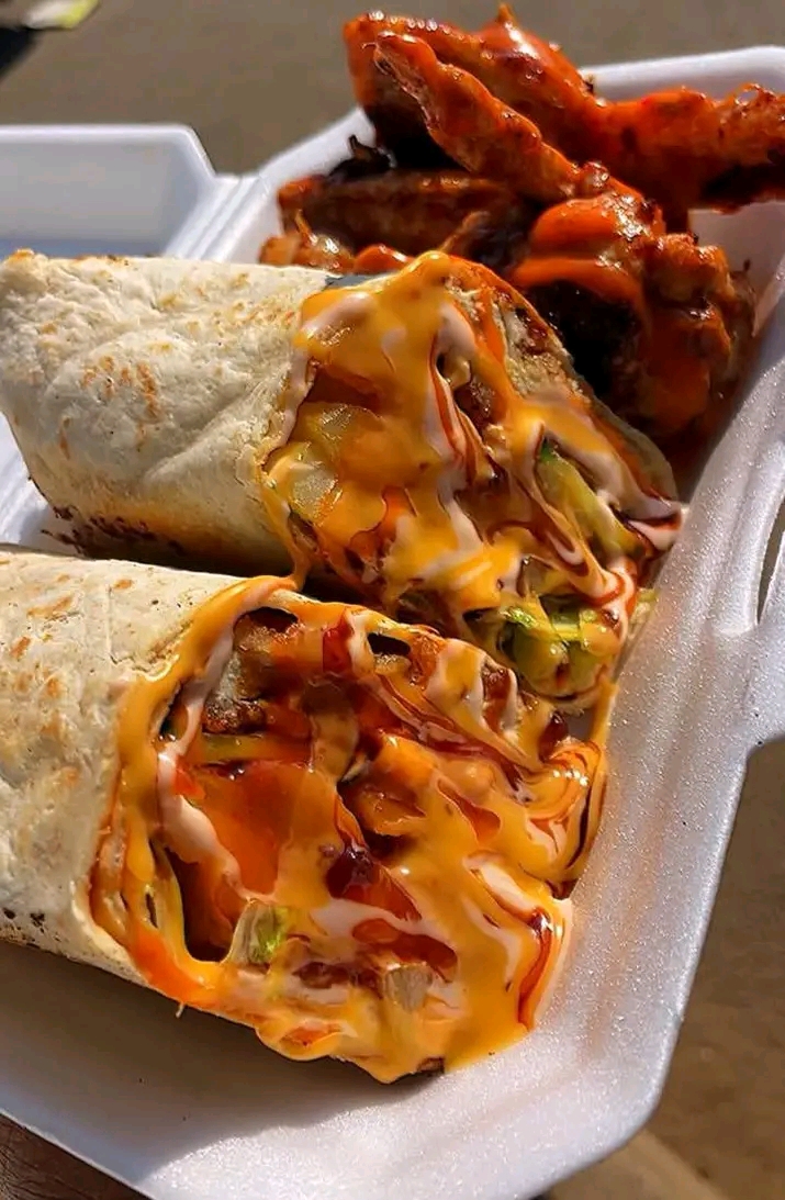 Wrap and chicken wings combo